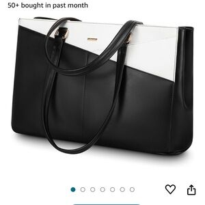 Black and White Tote / Laptop Bag